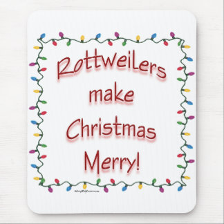 Rottweilers Make Christmas Merry Mouse Pad