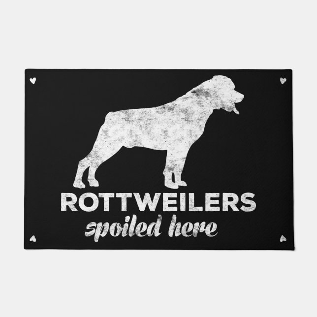 Rottweilers Spoiled Here Doormat (Front)