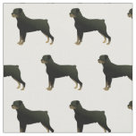 Rottweiller Silhouette Tiled - Basic Fabric