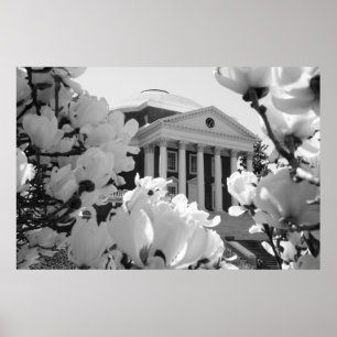 Rotunda and Flowers Poster