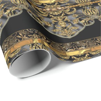 Roubaix Ornate Baroque Wrapping Paper by LiquidEyes at Zazzle