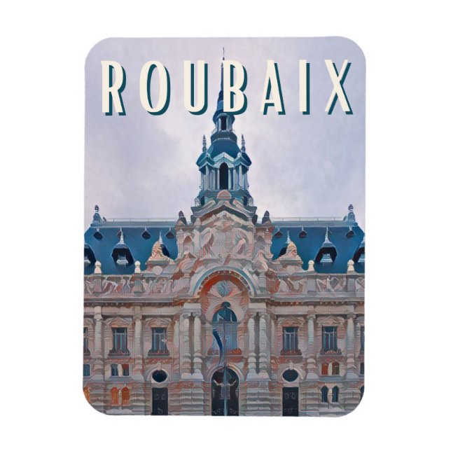 Roubaix Photo Vintage  Magnet (Vertical)
