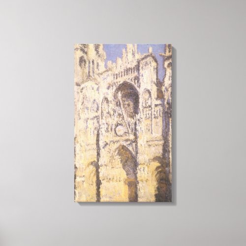 Rouen Cathedral Harmony Blue Gold by Claude Monet Canvas Print