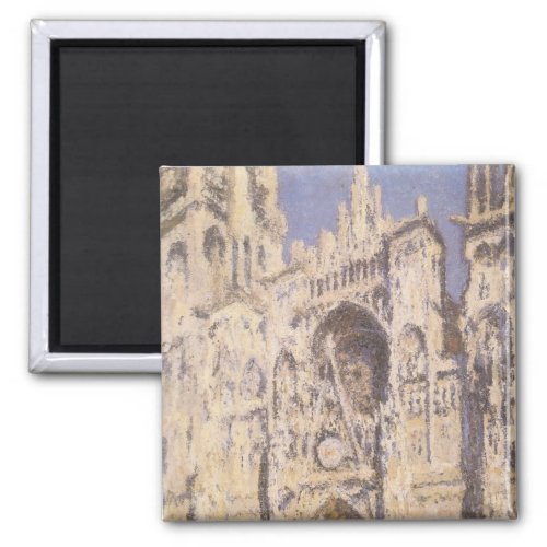 Rouen Cathedral Harmony Blue Gold by Claude Monet Magnet