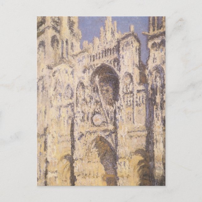 Rouen Cathedral, Harmony Blue Gold by Claude Monet Postcard (Front)