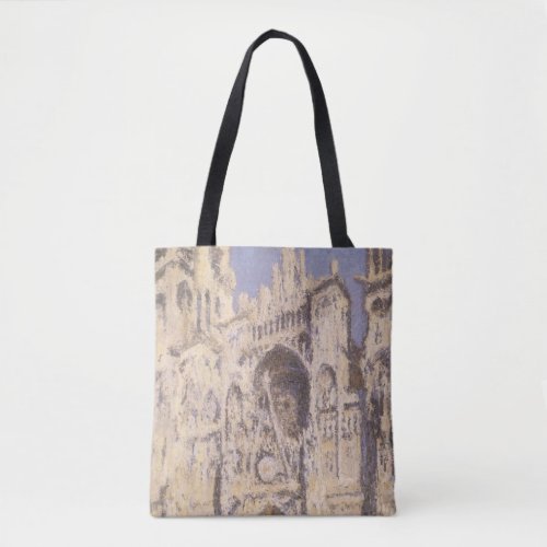 Rouen Cathedral Harmony Blue Gold by Claude Monet Tote Bag