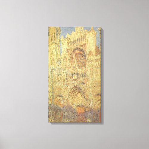 Rouen Cathedral Sunset by Claude Monet Canvas Print