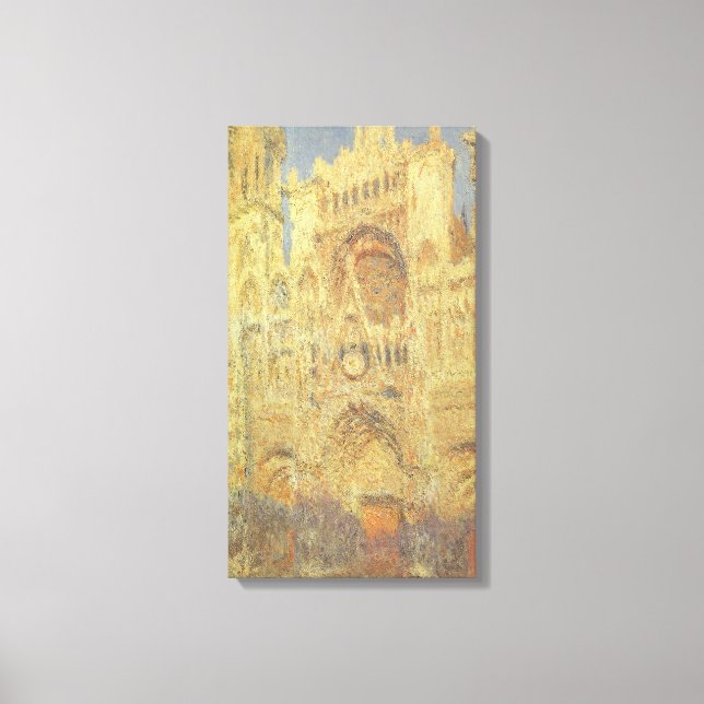 Rouen Cathedral, Sunset by Claude Monet Canvas Print (Front)