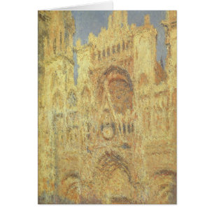 Rouen Cathedral, Sunset by Claude Monet Cards