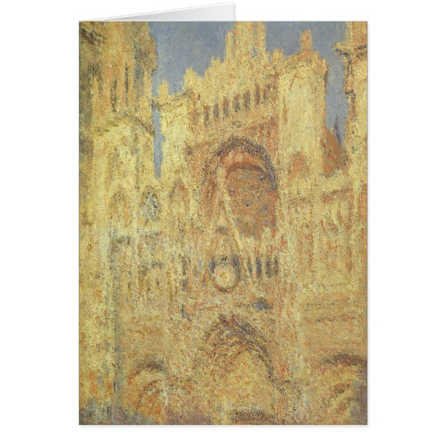 Rouen Cathedral, Sunset by Claude Monet Cards (Front)