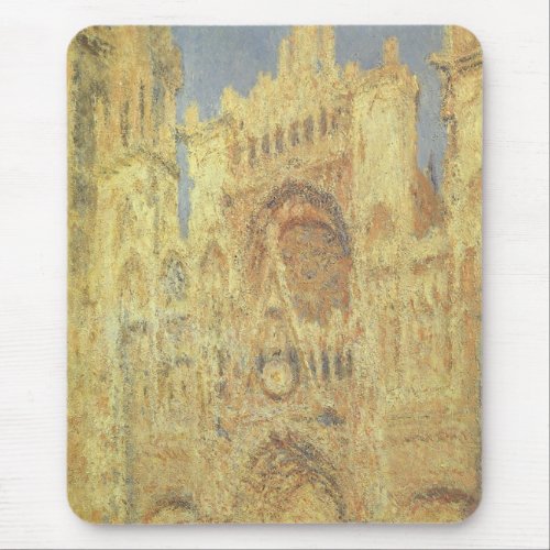 Rouen Cathedral Sunset by Claude Monet Mouse Pad