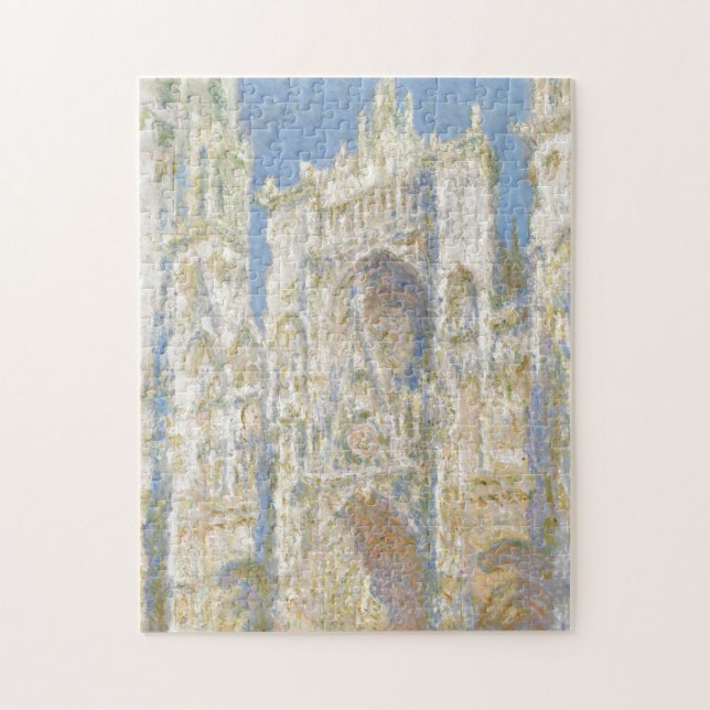 Rouen Cathedral West Facade Sunlight by Monet Jigsaw Puzzle (Vertical)