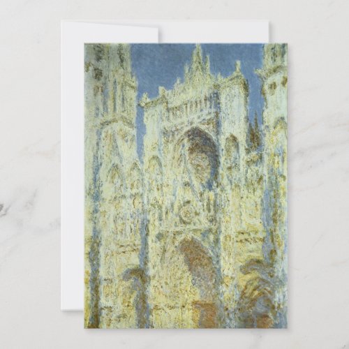 Rouen Cathedral West Facade Sunlight Claude Monet