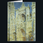 Rouen Cathedral West Facade Sunlight, Claude Monet<br><div class="desc">Rouen Cathedral, West Facade Sunlight (1894) by Claude Monet is a vintage impressionism fine art architectural painting. A beautiful old church in Rouen, in northwestern France. The Rouen Cathedral series captures the façade of the cathedral at different times of the day and year, tracing changes in its appearance under different...</div>