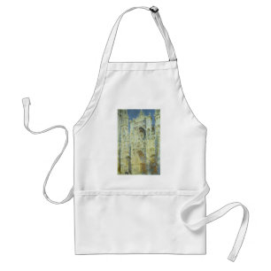 Rouen Cathedral West Facade Sunlight, Claude Monet Adult Apron