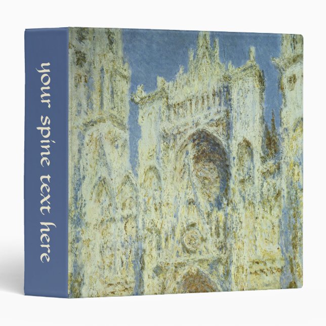 Rouen Cathedral West Facade Sunlight, Claude Monet Binder (Front/Spine)