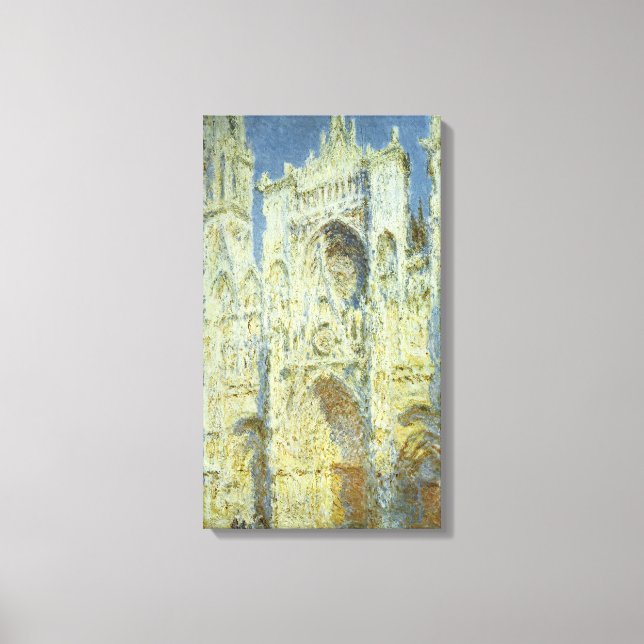 Rouen Cathedral West Facade Sunlight, Claude Monet Canvas Print (Front)