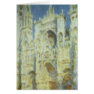 Rouen Cathedral West Facade Sunlight, Claude Monet Cards