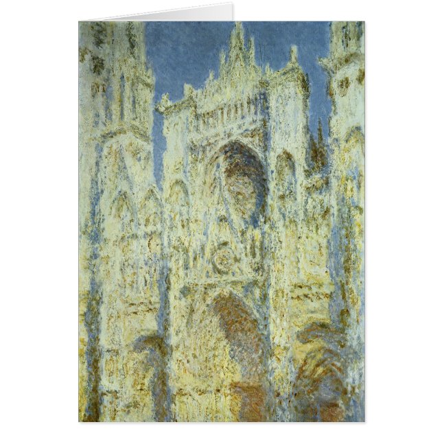 Rouen Cathedral West Facade Sunlight, Claude Monet Cards (Front)