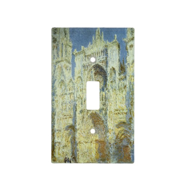 Rouen Cathedral West Facade Sunlight, Claude Monet Light Switch Cover (Front)