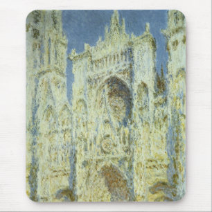 Rouen Cathedral West Facade Sunlight, Claude Monet Mouse Pad