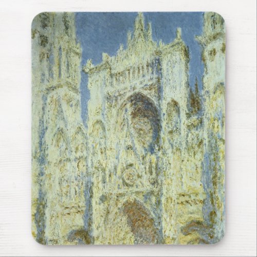 Rouen Cathedral West Facade Sunlight Claude Monet Mouse Pad