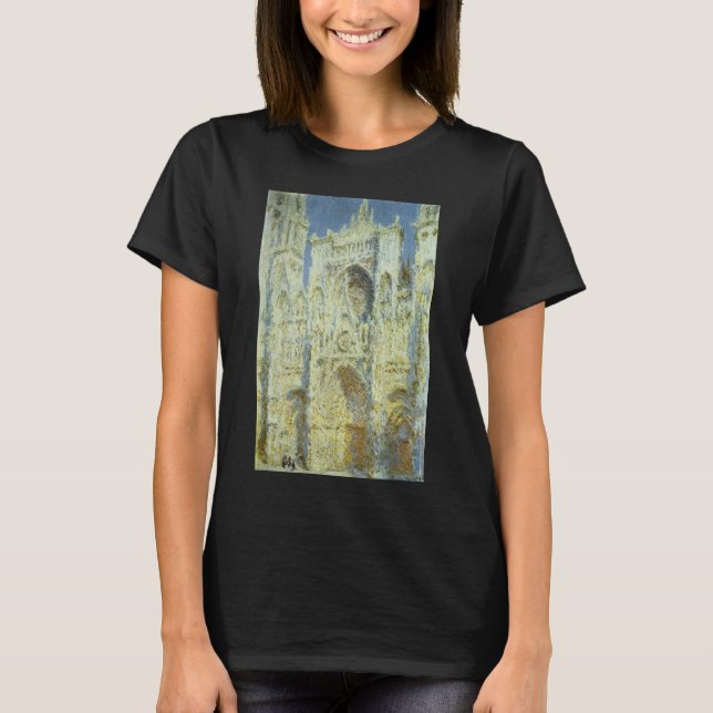 Rouen Cathedral West Facade Sunlight, Claude Monet T-Shirt (Front)