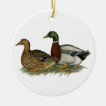 Rouen Ducks Ceramic Ornament