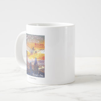 Rouen, France - Pilot and Plane Giant Coffee Mug