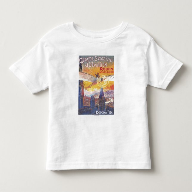Rouen, France - Pilot and Plane Toddler T-shirt (Front)