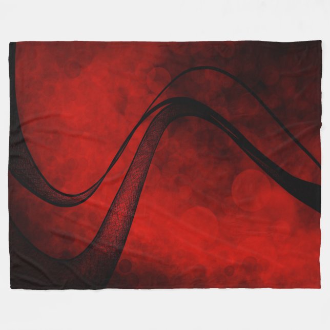 Rouge Crosshatched Wave - Fleece Blanket (Front (Horizontal))