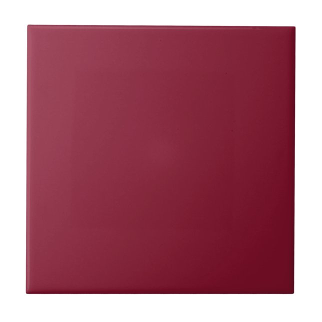 Rouge Magenta -- Medium Pink Solid Color Ceramic Tile (Front)