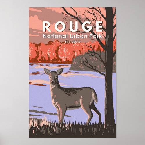 Rouge National Urban Park Canada Travel Vintage Poster