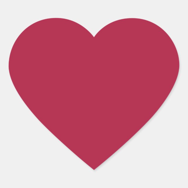 Rouge (solid color) heart sticker (Front)