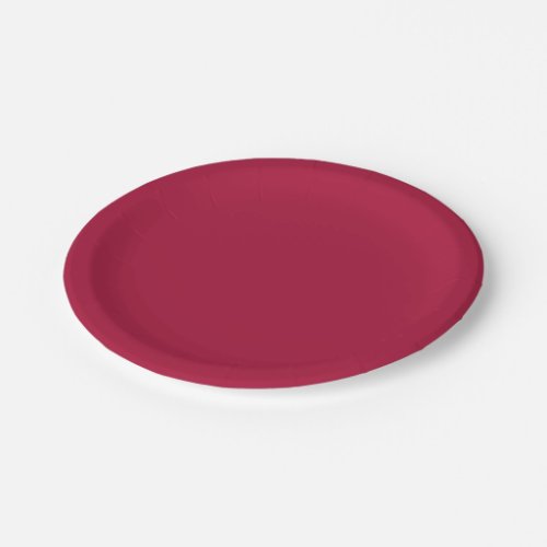 Rouge solid color paper plates