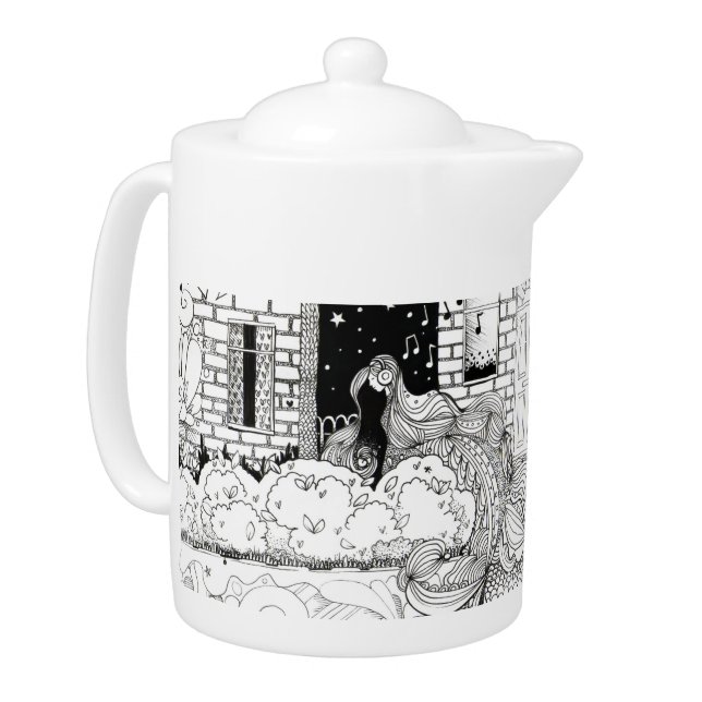 Rouge street Teapot (Left)