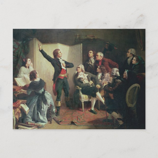 Rouget de Lisle  singing the Marseillaise Postcard (Front)
