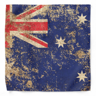 Rough Aged Vintage Australian Flag Bandana