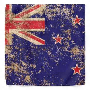 Rough Aged Vintage New Zealand Flag Bandana by UniqueFlags at Zazzle