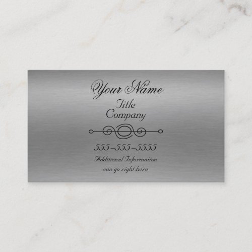 Rough Aluminum Print Business Cards