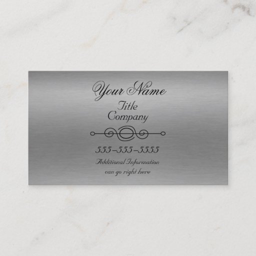 Customizable Rough Aluminum Print Business Cards