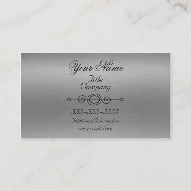 Rough Aluminum Print Business Cards (Front)