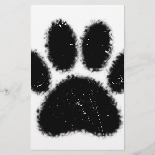 Rough And Distressed Dog Paw Print (Front)