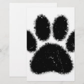Rough And Distressed Dog Paw Print (Front/Back)