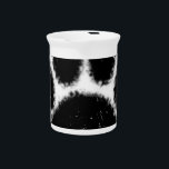 Rough And Distressed Dog Paw Print Beverage Pitcher<br><div class="desc">A black dog paw print cartoon style. Design with distressed effect applied to image. Product and gift idea for people that love dogs.</div>