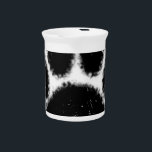 Rough And Distressed Dog Paw Print Beverage Pitcher<br><div class="desc">A black dog paw print cartoon style. Design with distressed effect applied to image. Product and gift idea for people that love dogs.</div>