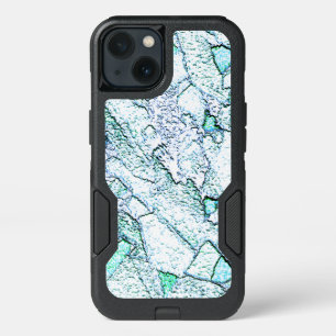 Rough as stone, in a mixture of cyan and mint iPhone 13 case