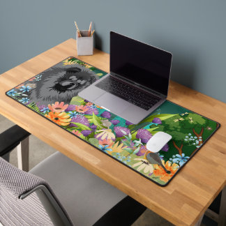 ROUGH BLACK  CHOW CHOW  Desk Mat