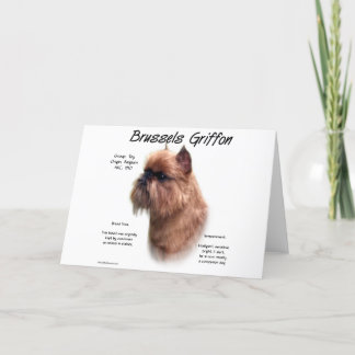 Rough Brussels Griffon History Holiday Card