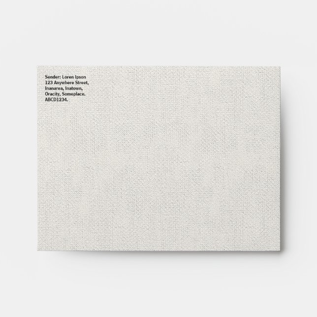Rough Canvas Look Envelope (Front)